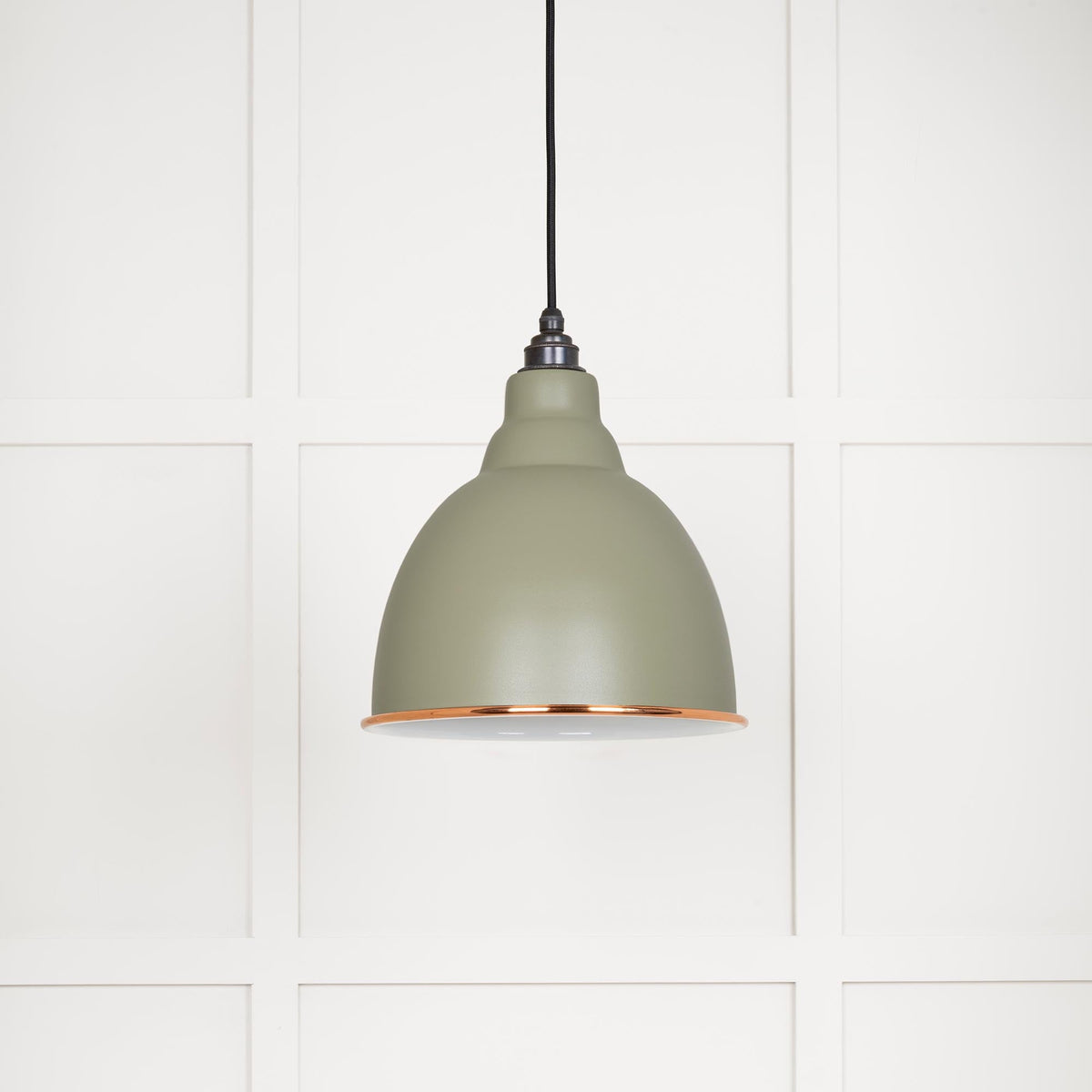 White Gloss Brindley Pendant by From The Anvil