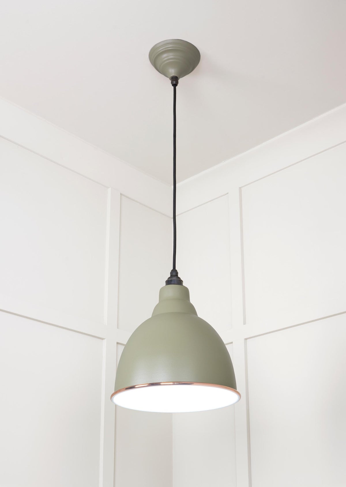 White Gloss Brindley Pendant by From The Anvil