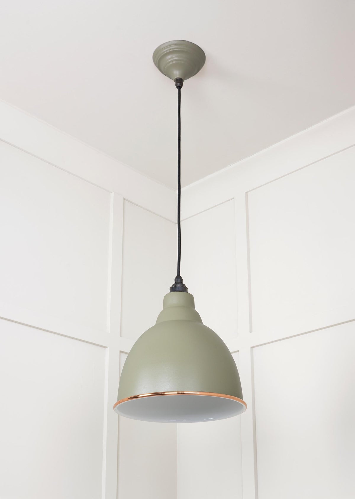 White Gloss Brindley Pendant by From The Anvil