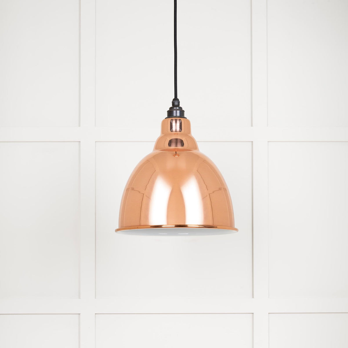 White Gloss Brindley Pendant by From The Anvil