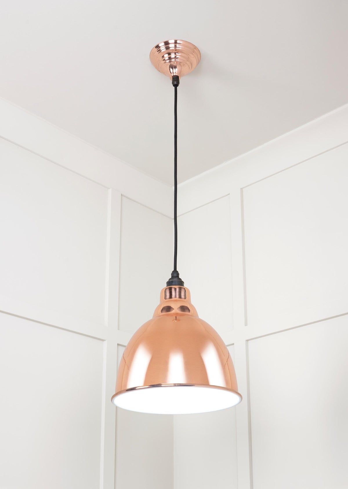 White Gloss Brindley Pendant by From The Anvil