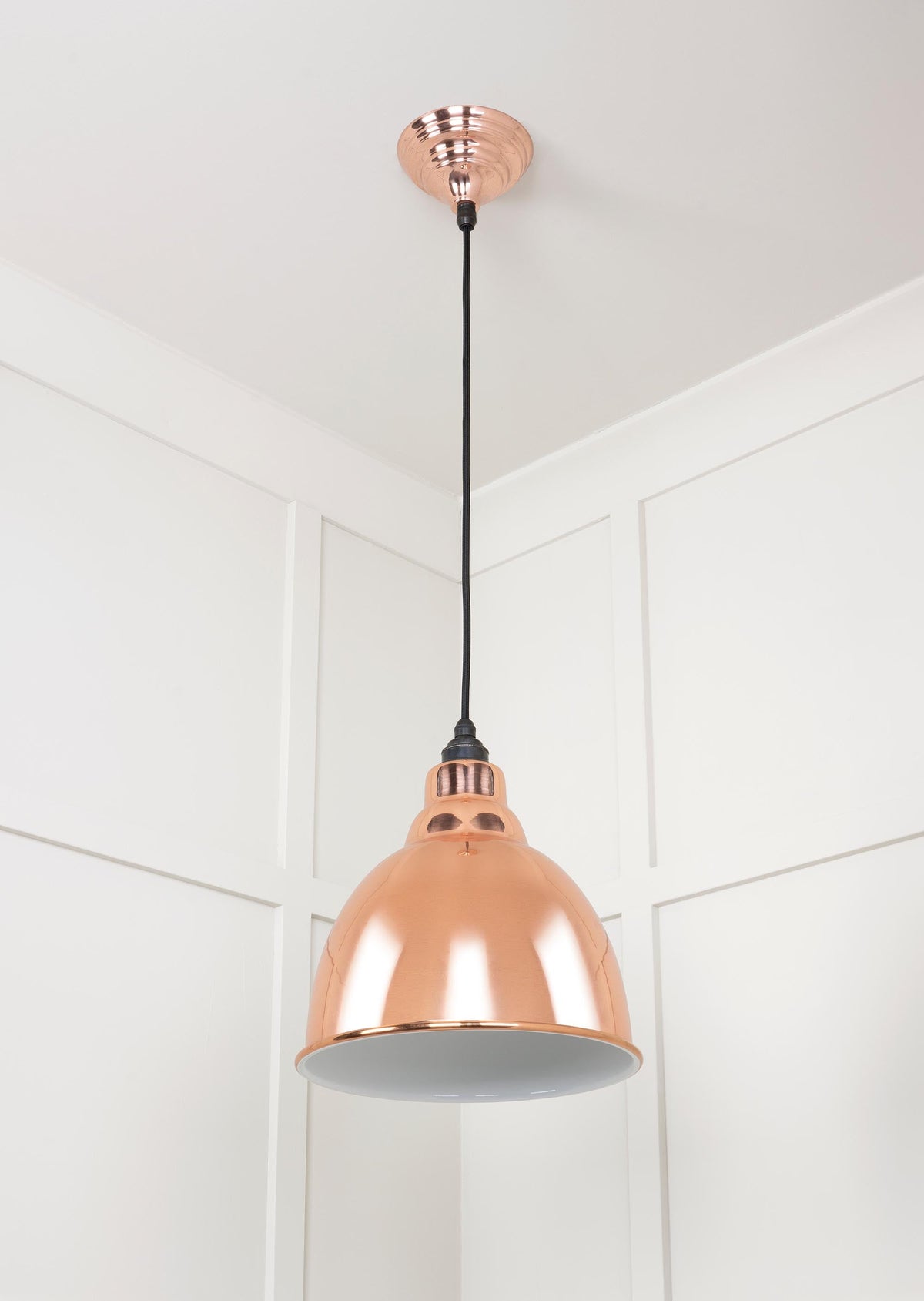White Gloss Brindley Pendant by From The Anvil