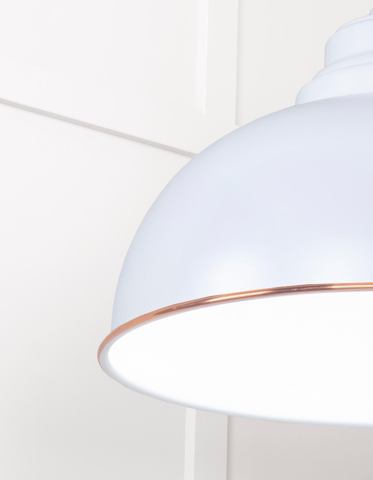 White Gloss Harborne Pendant by From The Anvil
