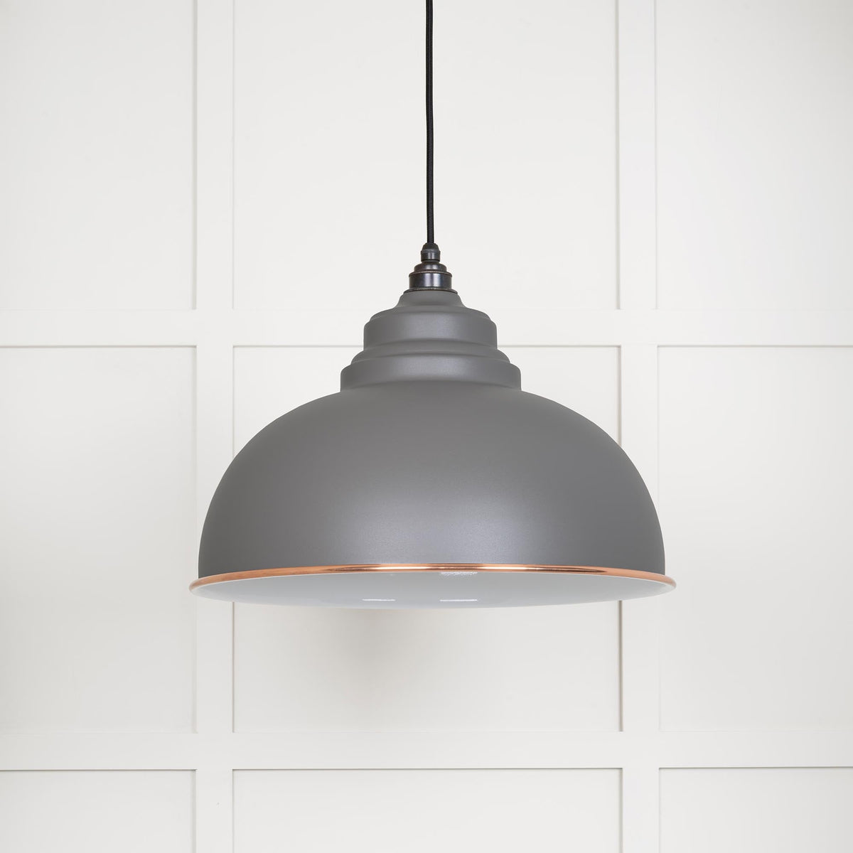 White Gloss Harborne Pendant by From The Anvil