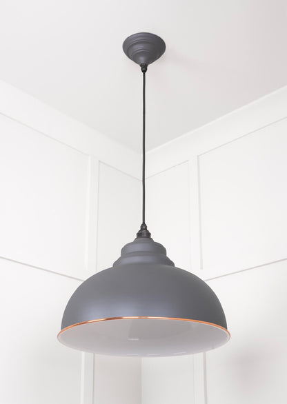 White Gloss Harborne Pendant by From The Anvil