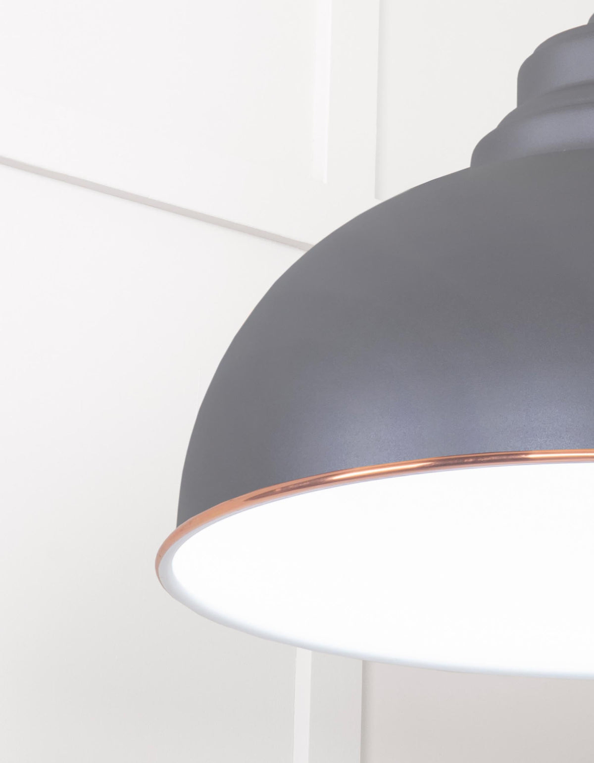 White Gloss Harborne Pendant by From The Anvil