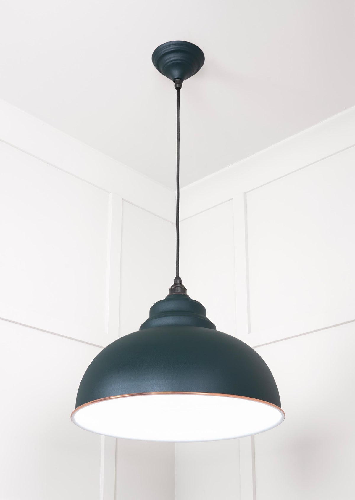 White Gloss Harborne Pendant by From The Anvil