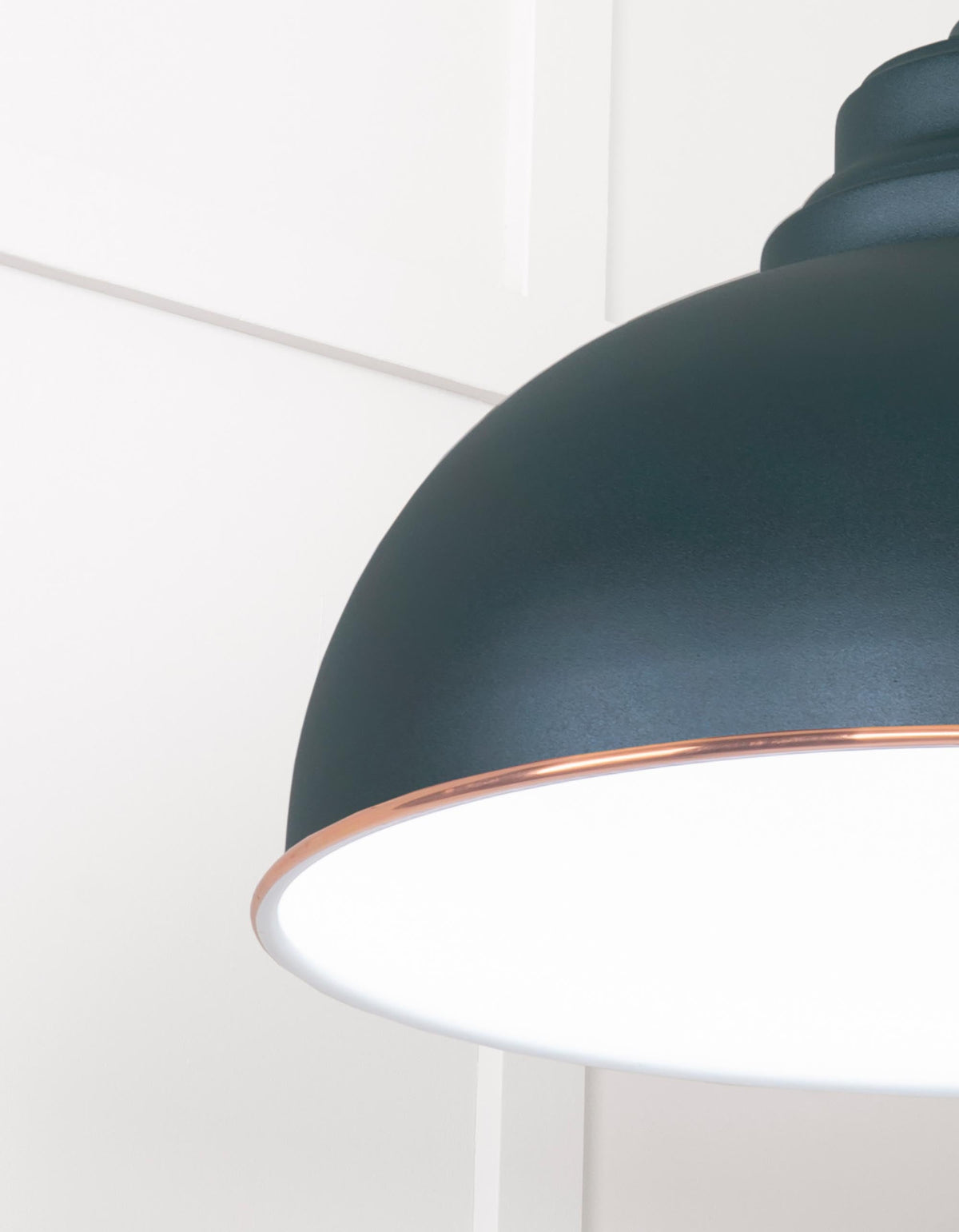 White Gloss Harborne Pendant by From The Anvil