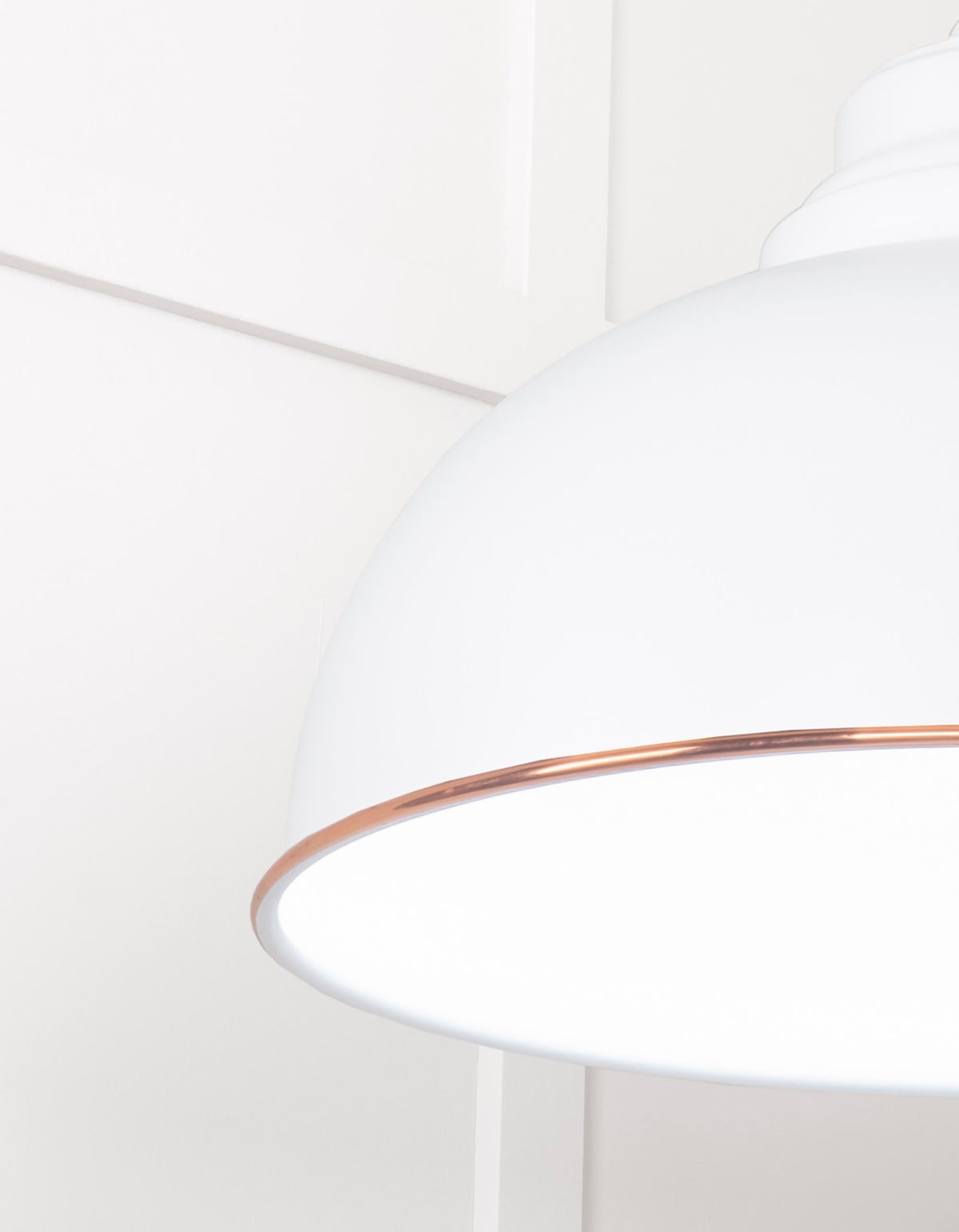 White Gloss Harborne Pendant by From The Anvil
