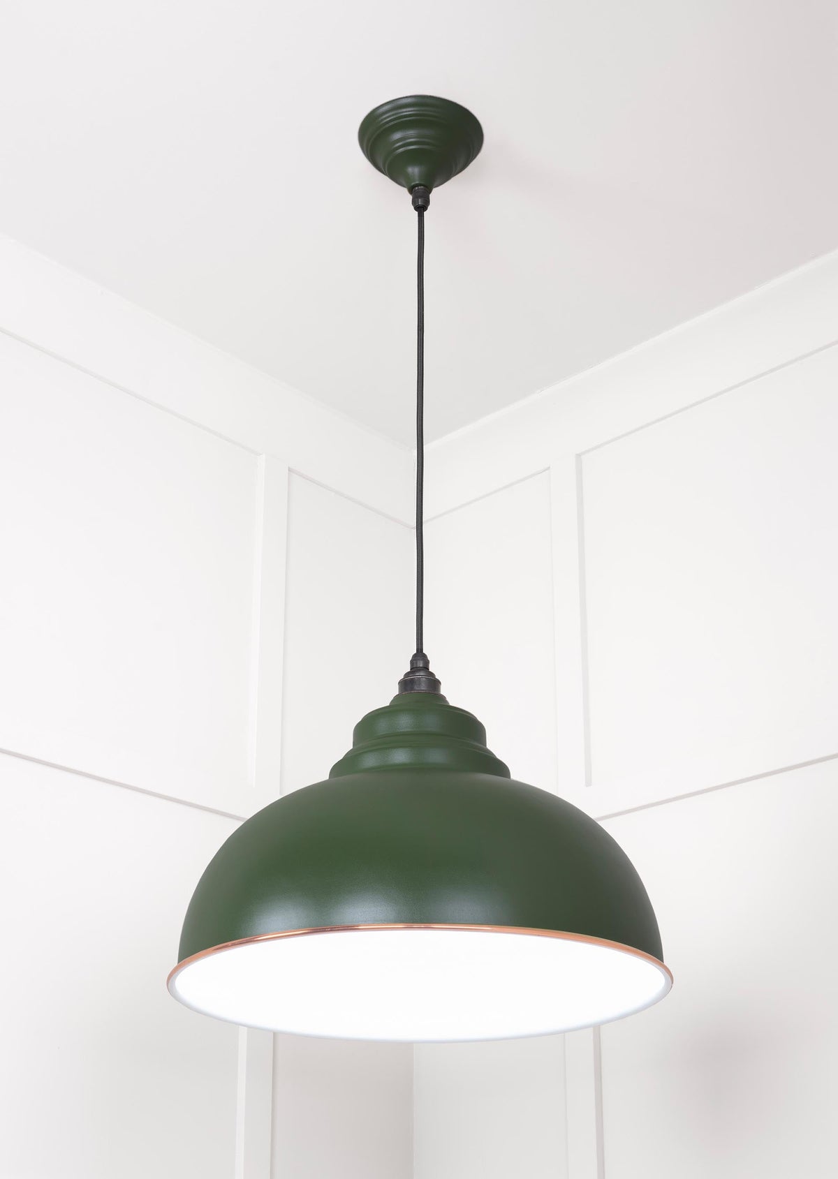 White Gloss Harborne Pendant by From The Anvil