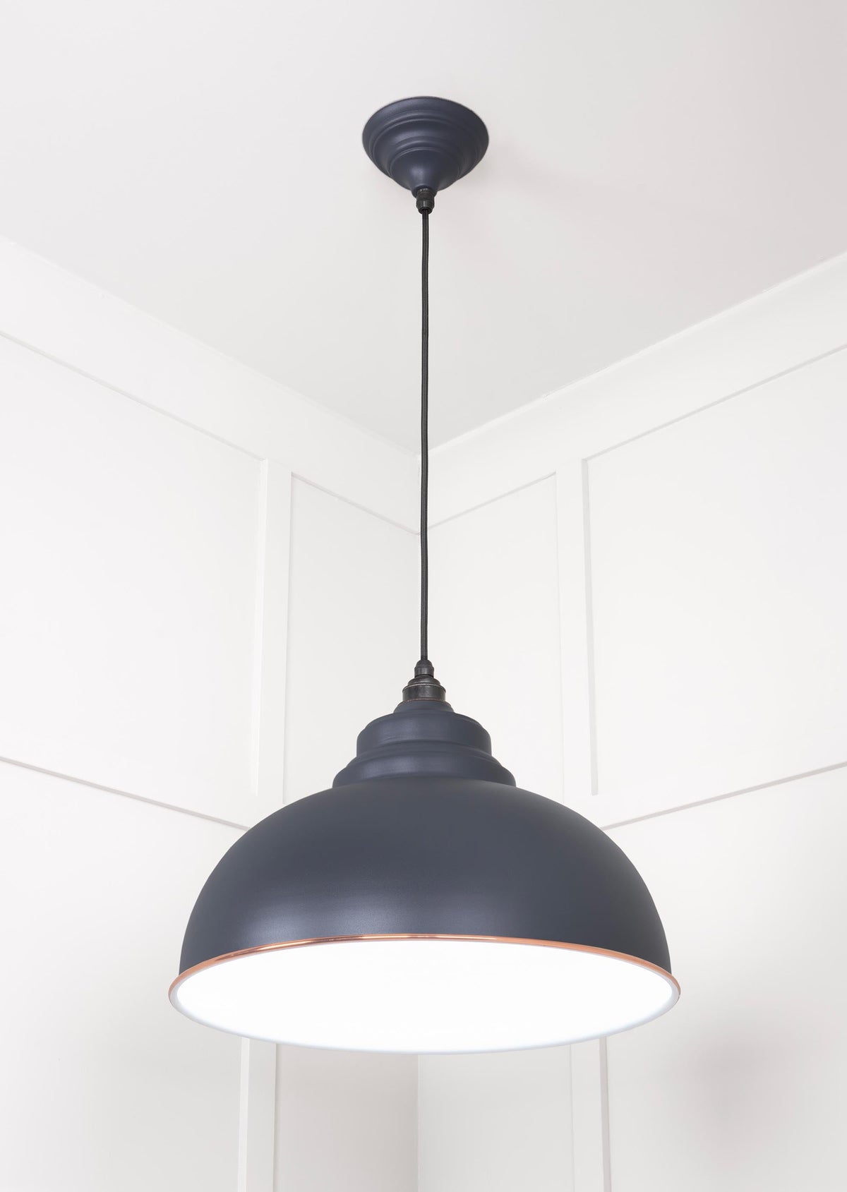 White Gloss Harborne Pendant by From The Anvil
