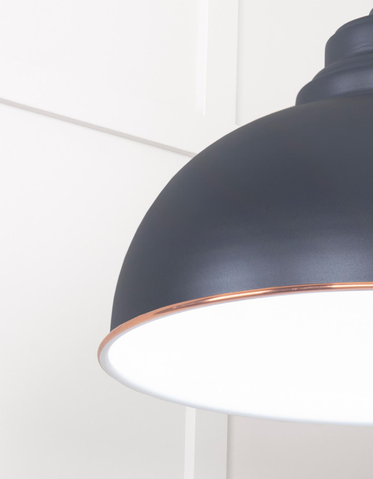 White Gloss Harborne Pendant by From The Anvil
