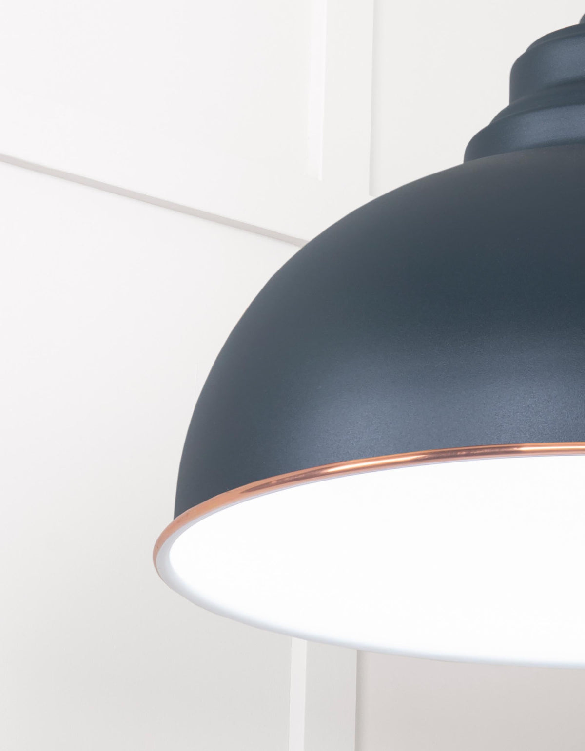 White Gloss Harborne Pendant by From The Anvil