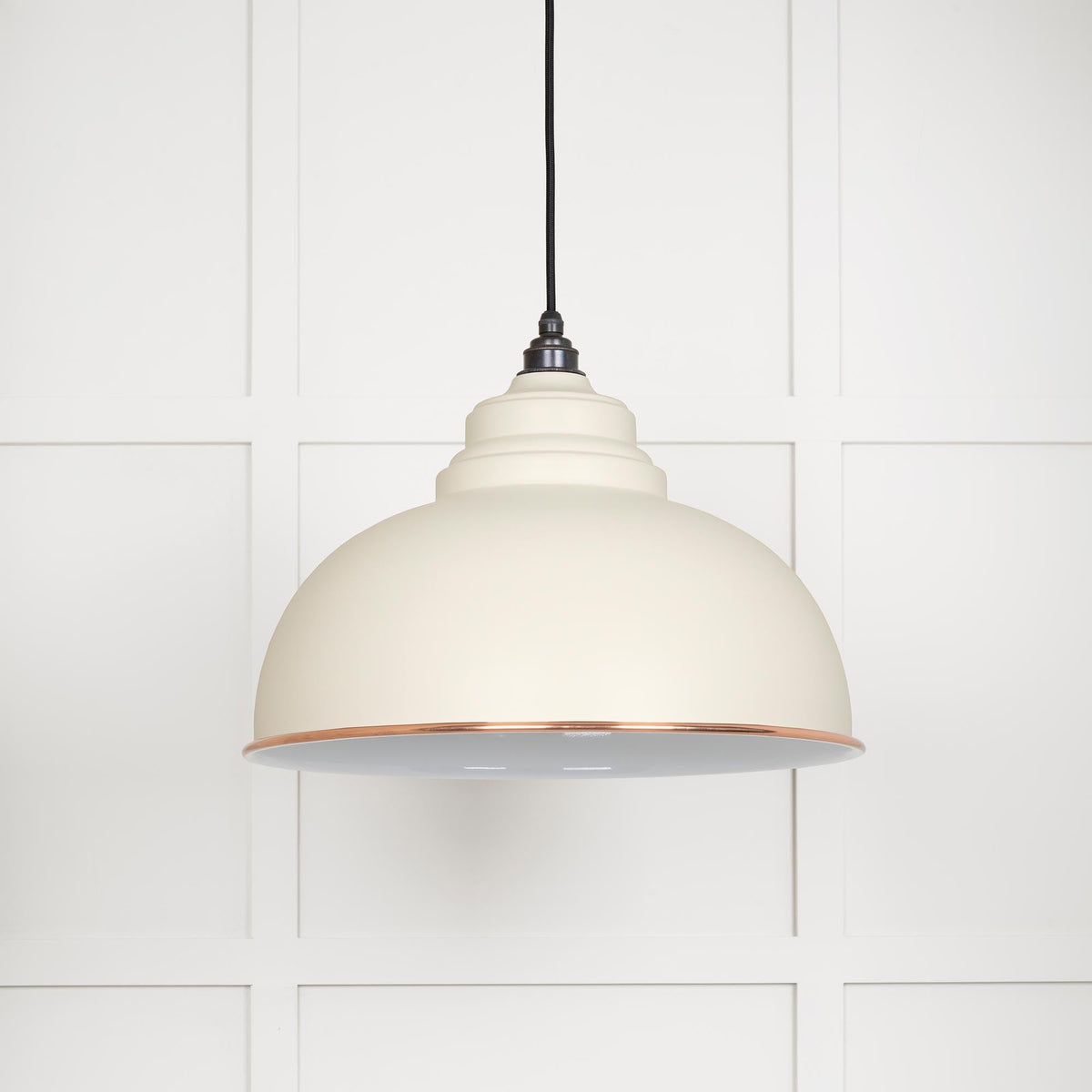 White Gloss Harborne Pendant by From The Anvil