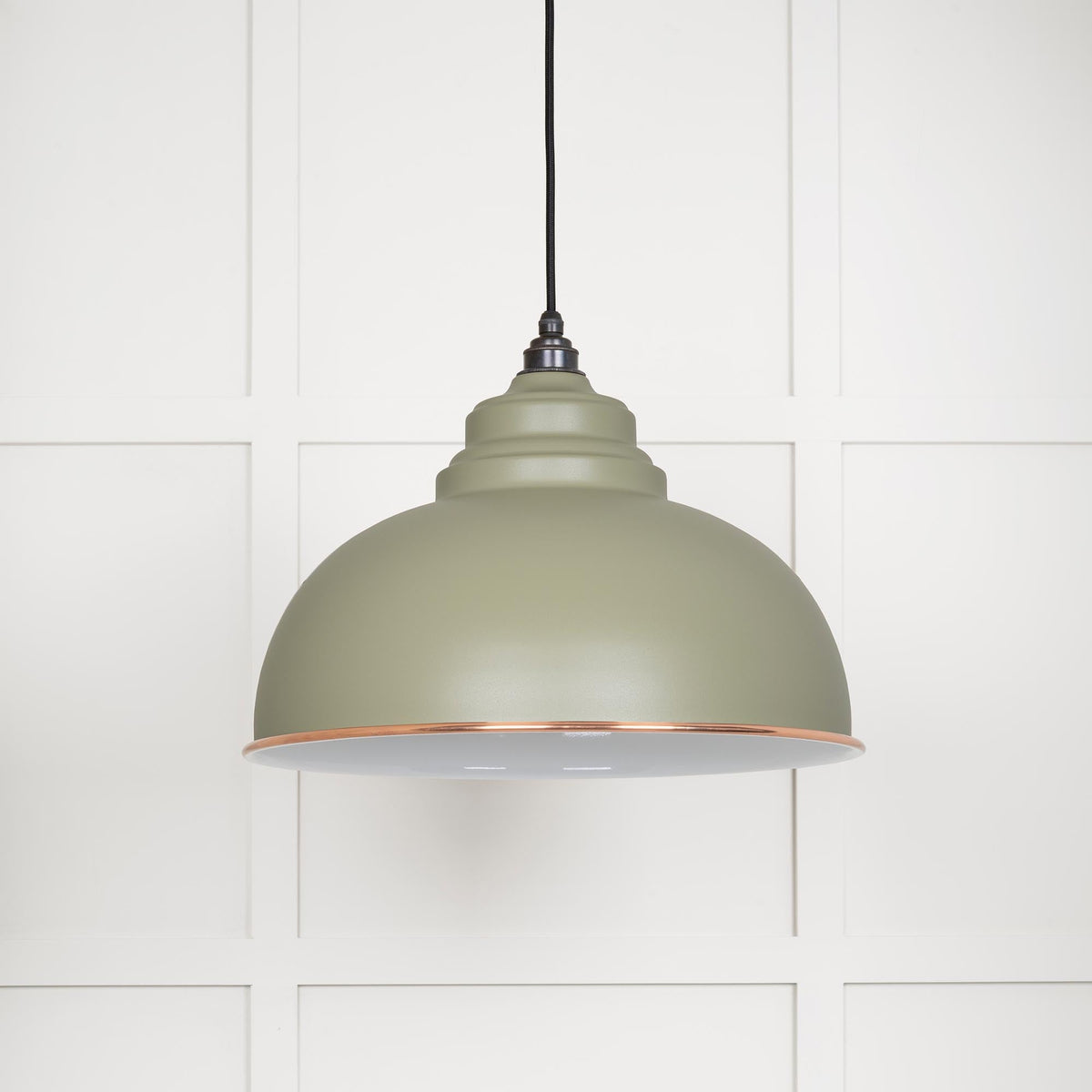 White Gloss Harborne Pendant by From The Anvil