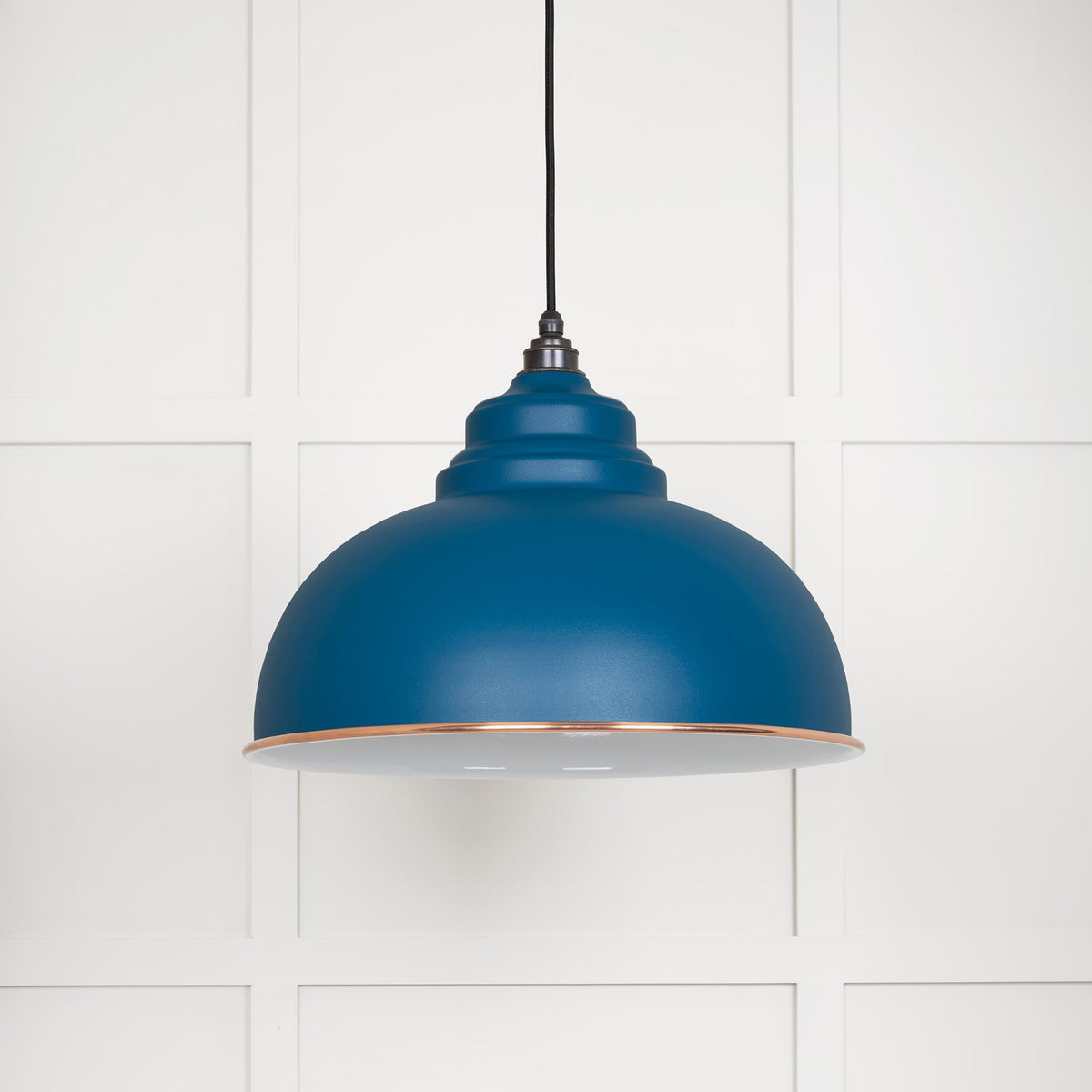 White Gloss Harborne Pendant by From The Anvil