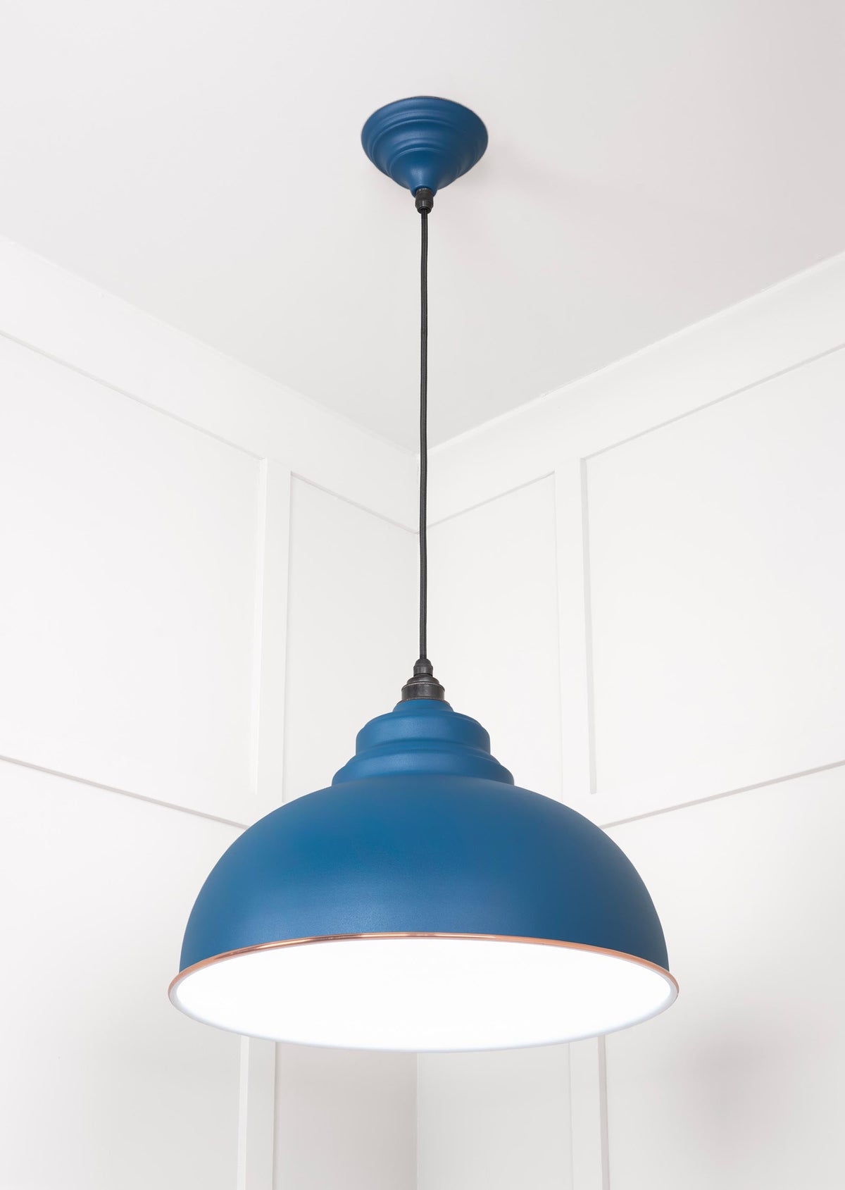 White Gloss Harborne Pendant by From The Anvil