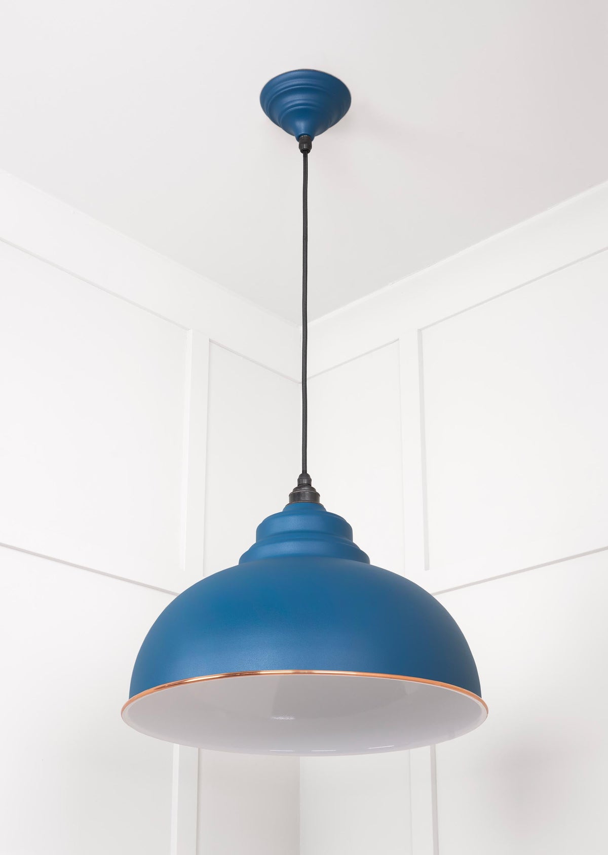 White Gloss Harborne Pendant by From The Anvil
