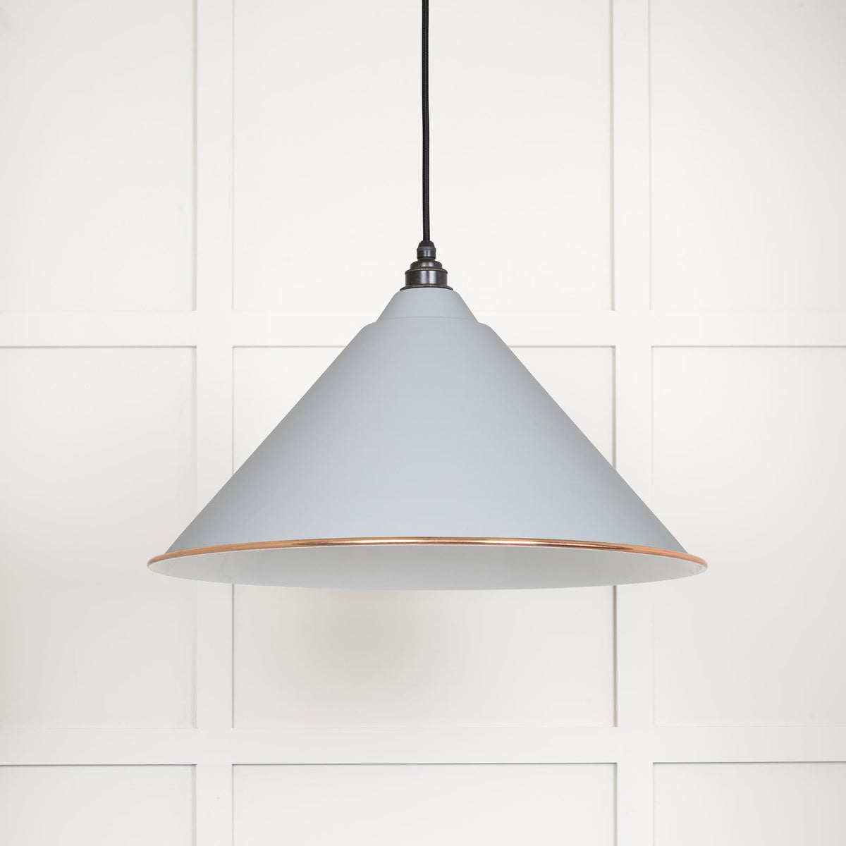 White Gloss Hockley Pendant by From The Anvil