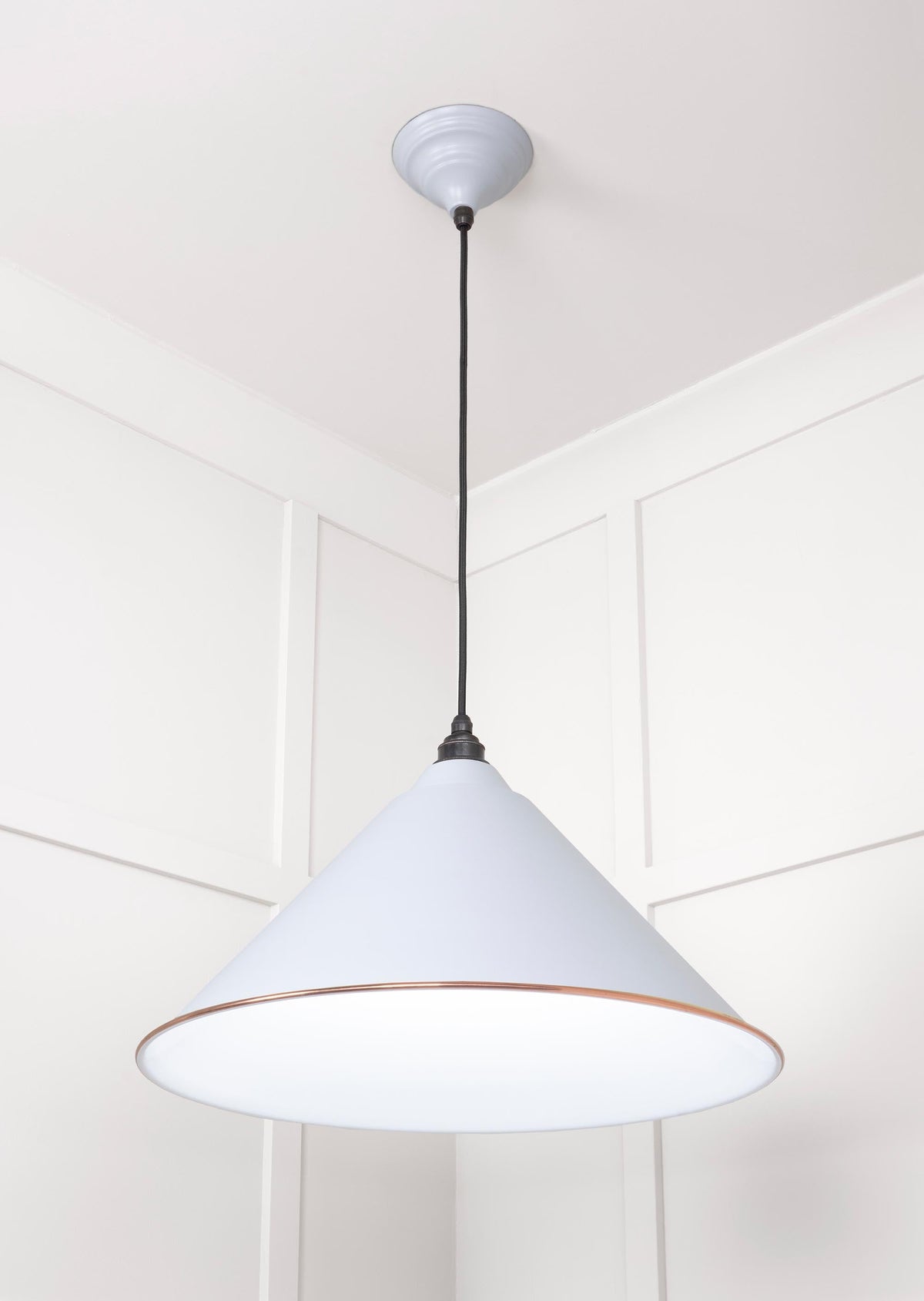 White Gloss Hockley Pendant by From The Anvil