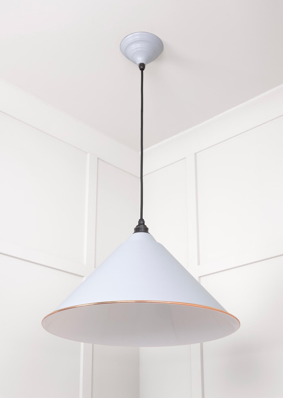 White Gloss Hockley Pendant by From The Anvil