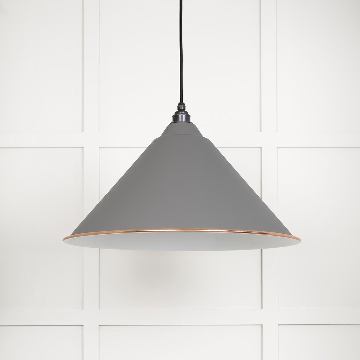 White Gloss Hockley Pendant by From The Anvil