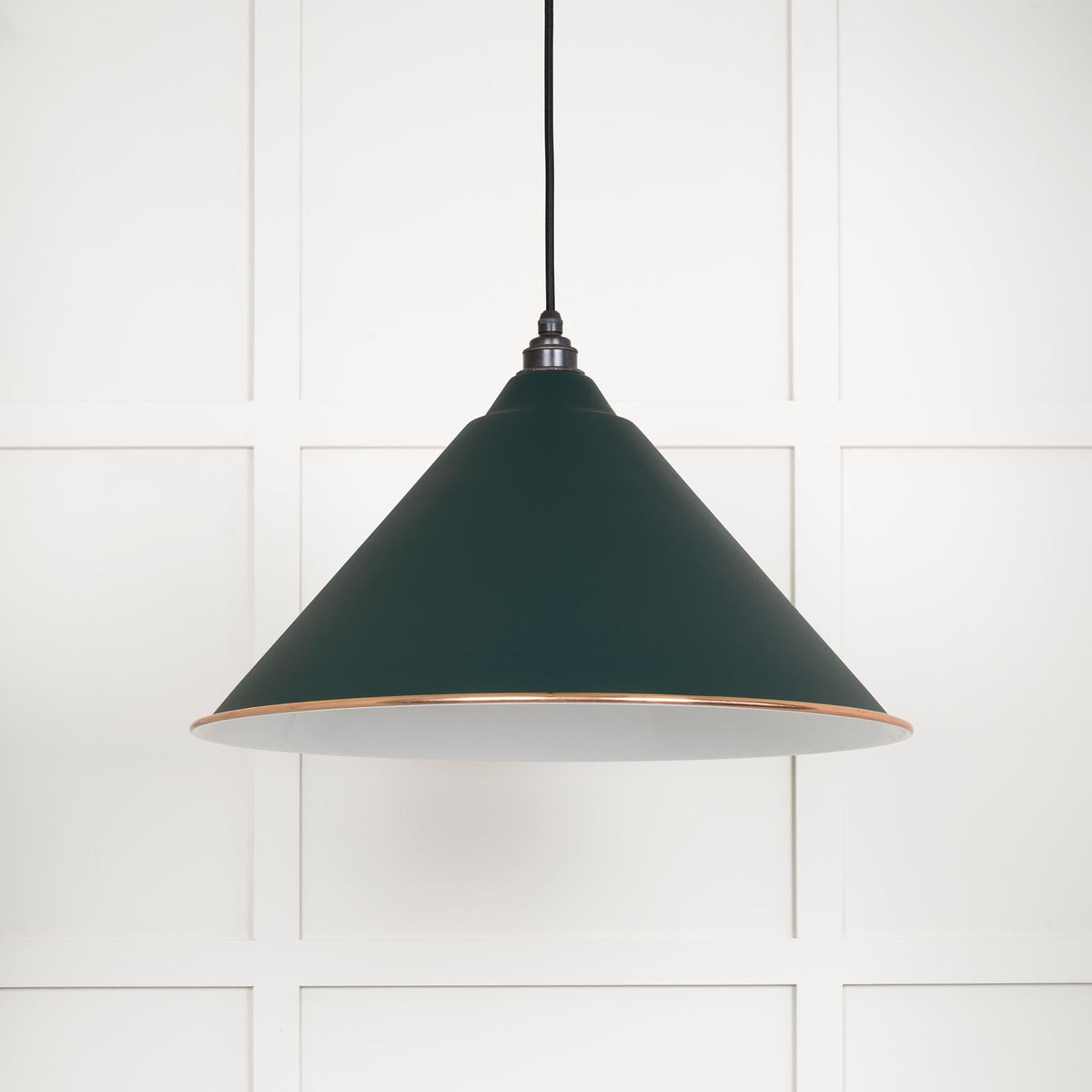 White Gloss Hockley Pendant by From The Anvil