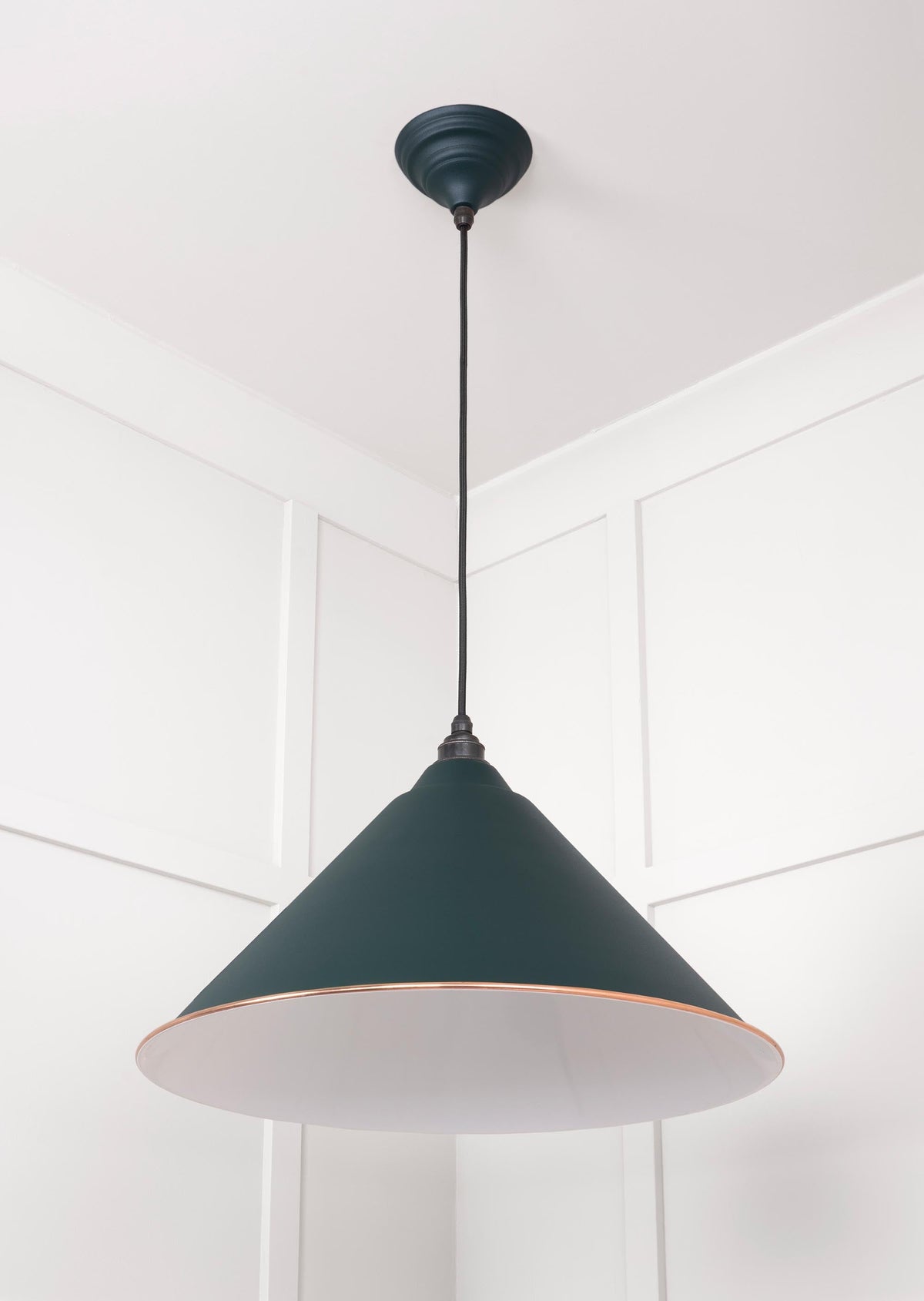 White Gloss Hockley Pendant by From The Anvil