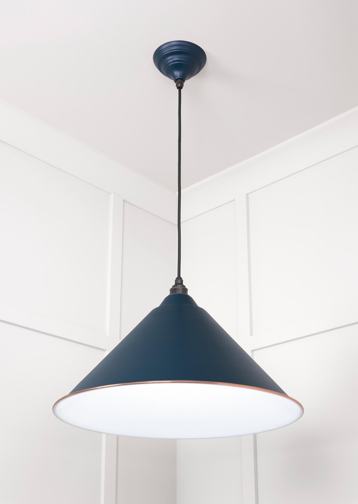 White Gloss Hockley Pendant by From The Anvil