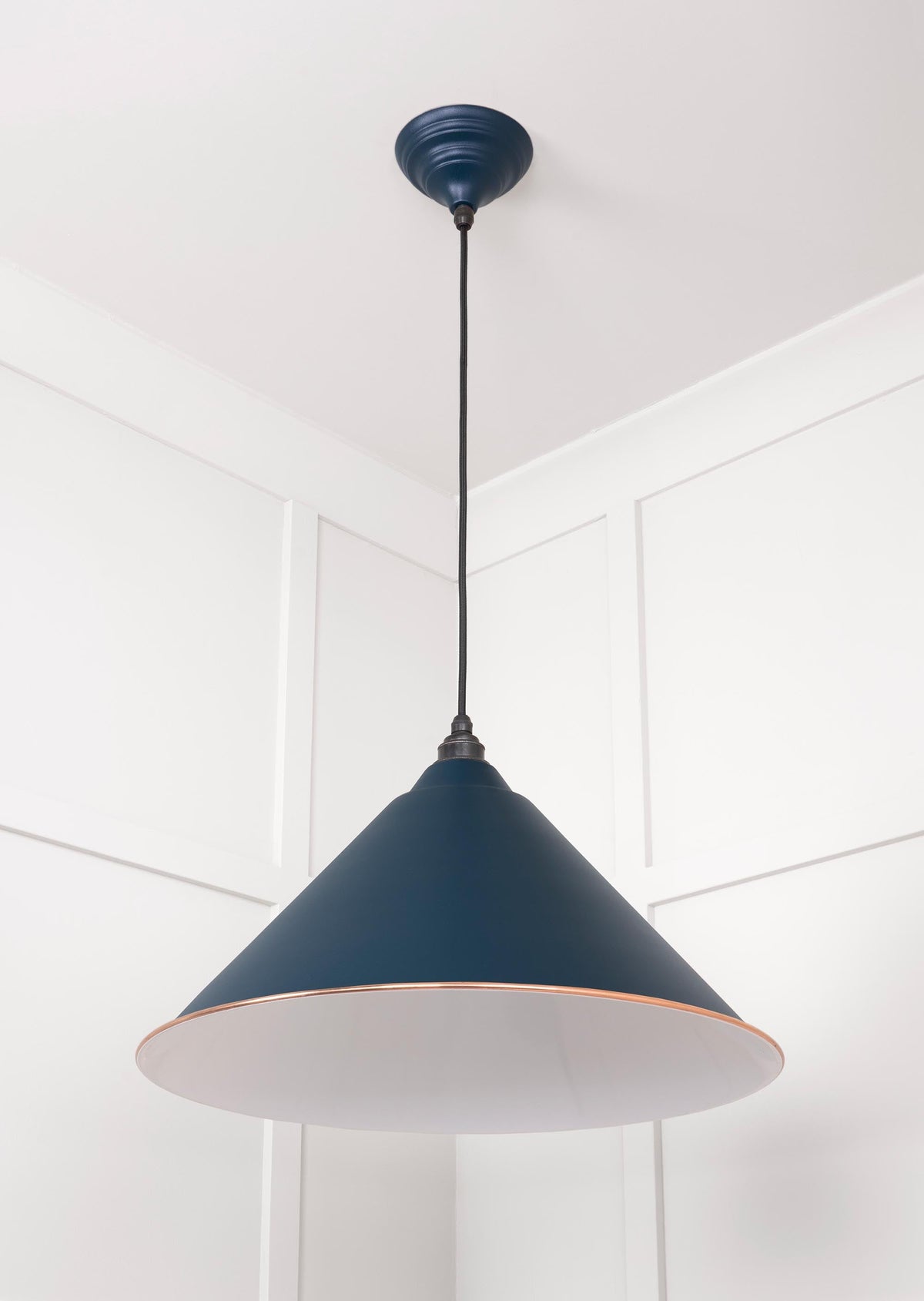 White Gloss Hockley Pendant by From The Anvil