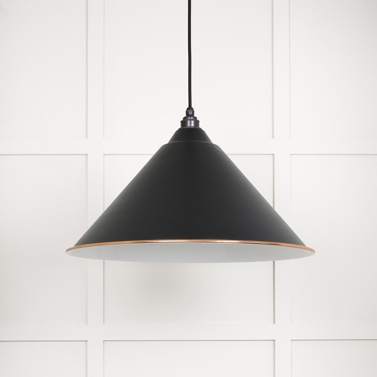 White Gloss Hockley Pendant by From The Anvil