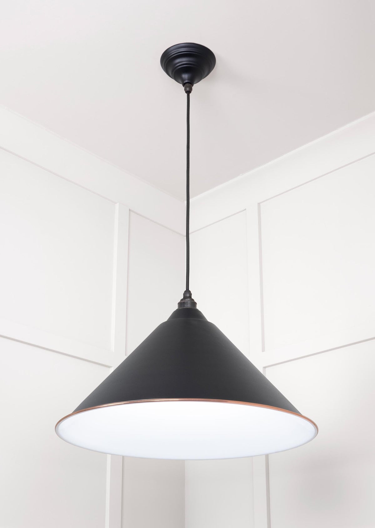 White Gloss Hockley Pendant by From The Anvil