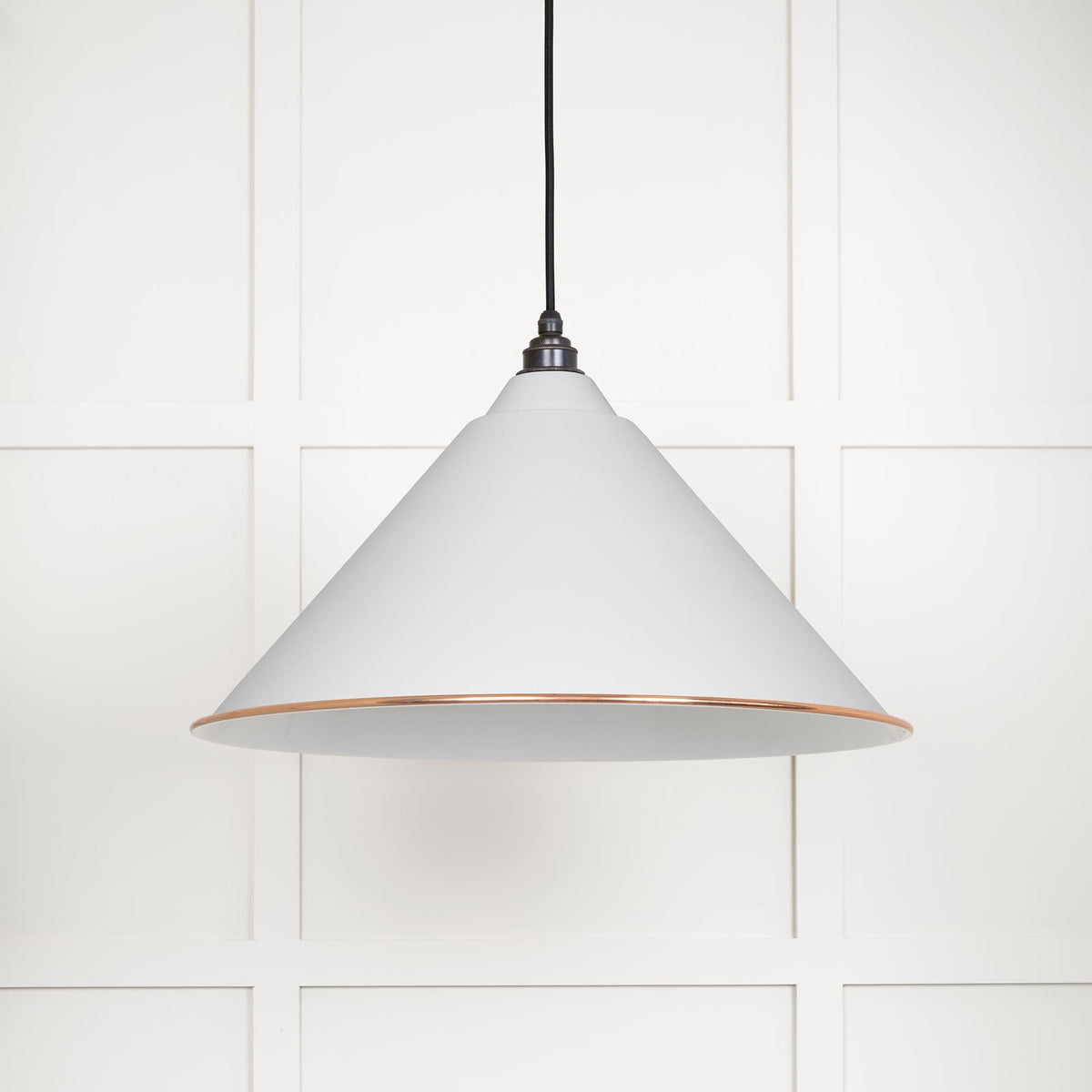 White Gloss Hockley Pendant by From The Anvil