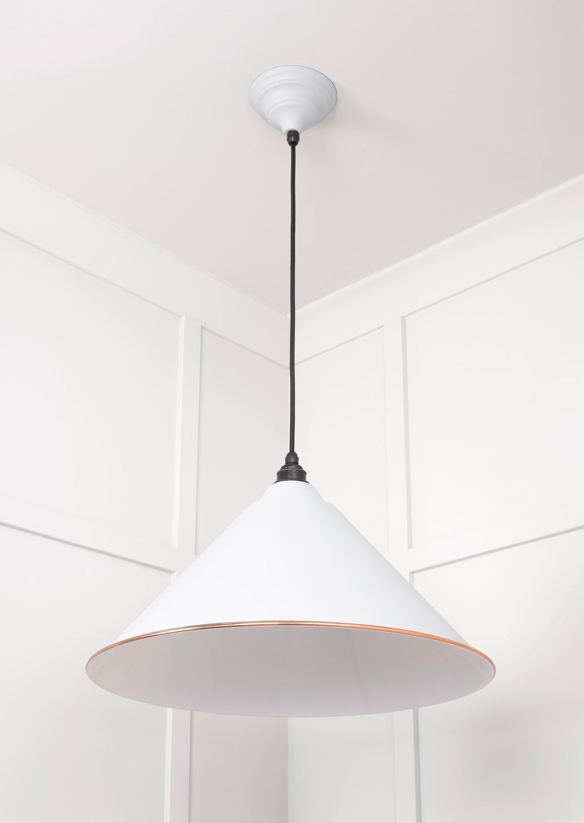 White Gloss Hockley Pendant by From The Anvil