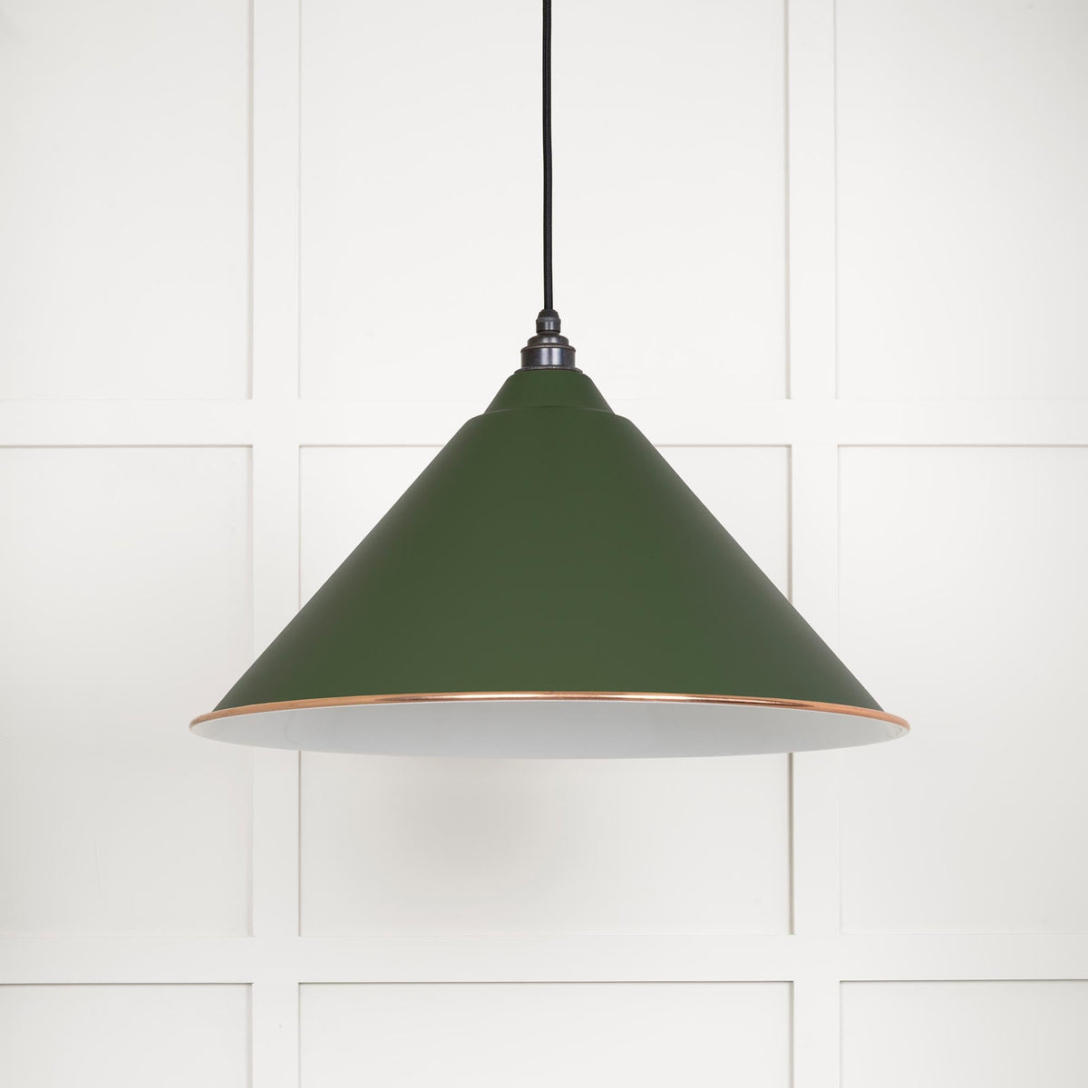 White Gloss Hockley Pendant by From The Anvil