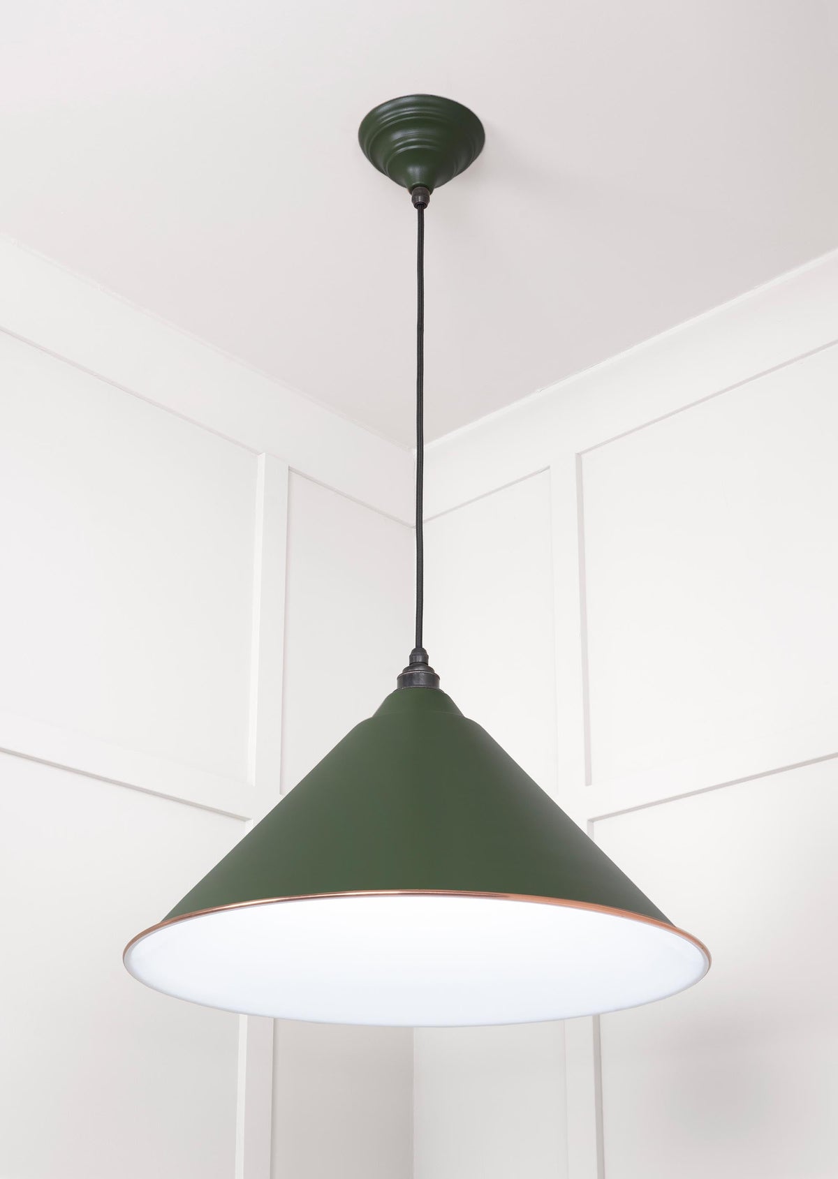 White Gloss Hockley Pendant by From The Anvil