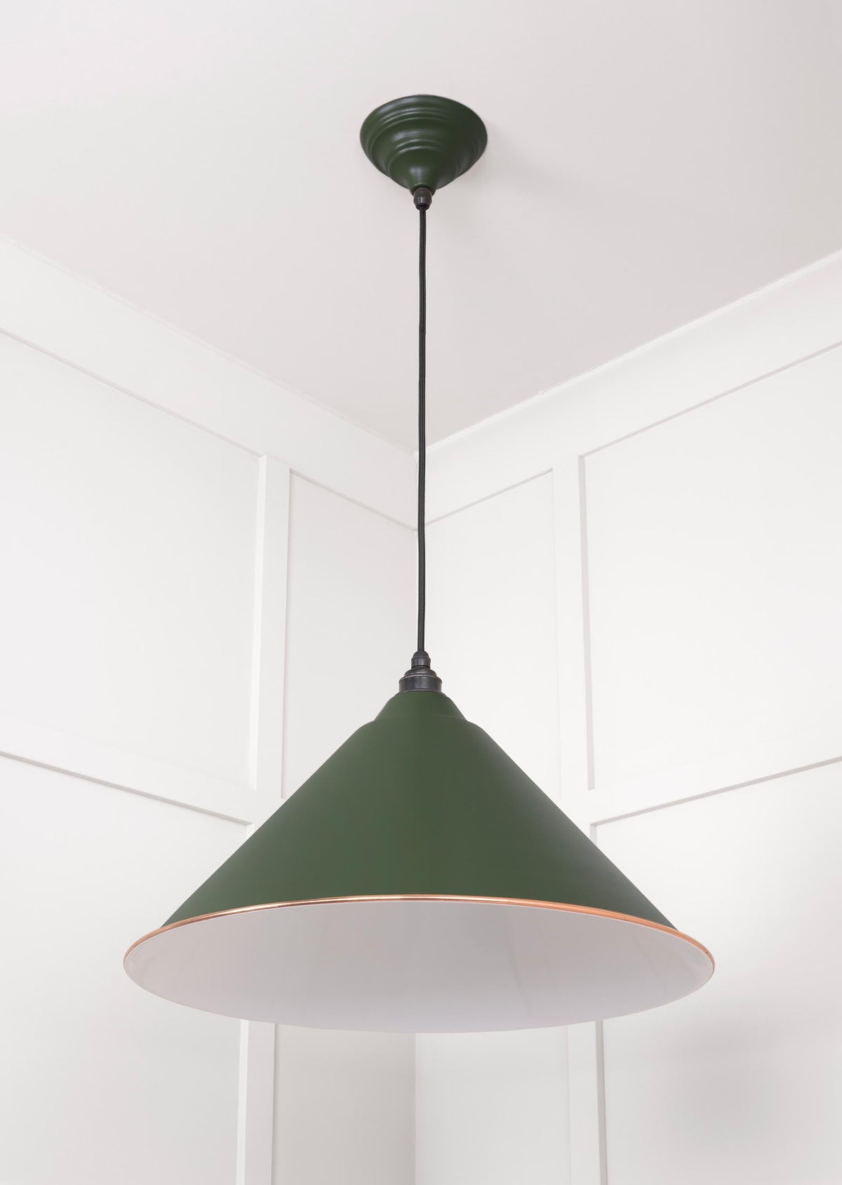 White Gloss Hockley Pendant by From The Anvil