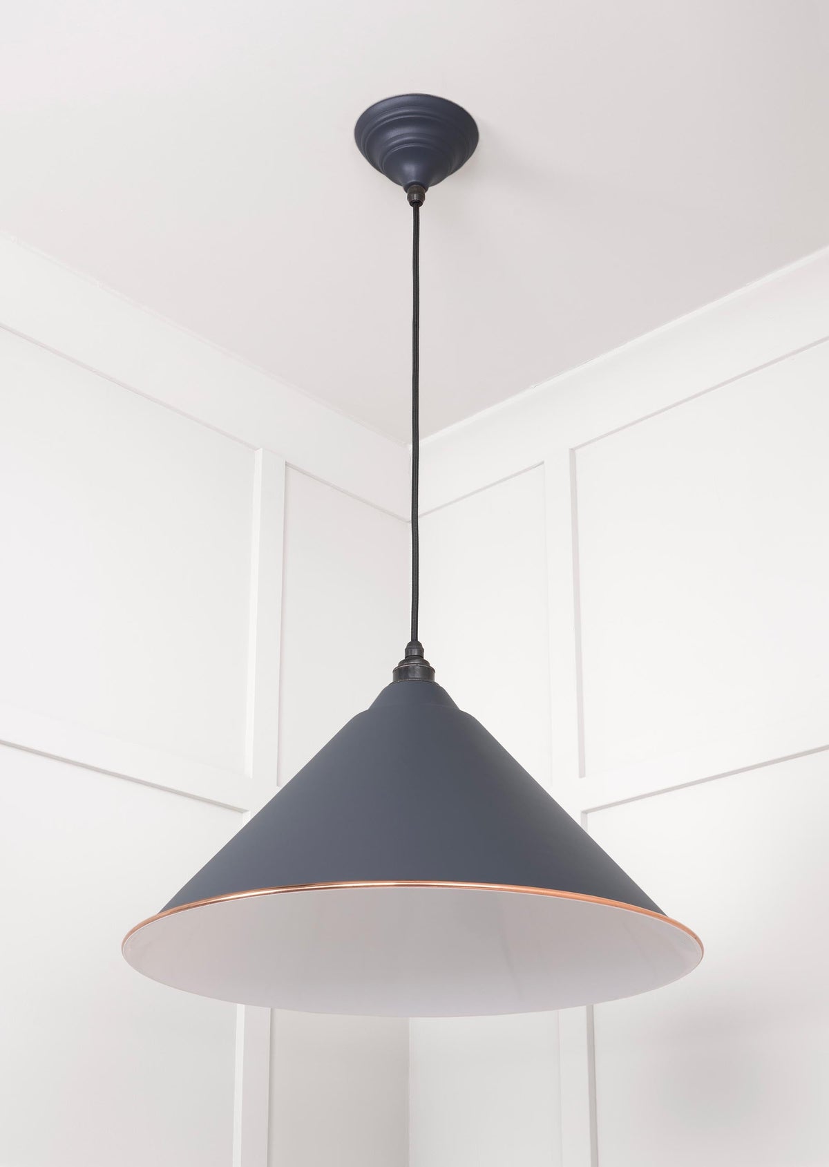 White Gloss Hockley Pendant by From The Anvil