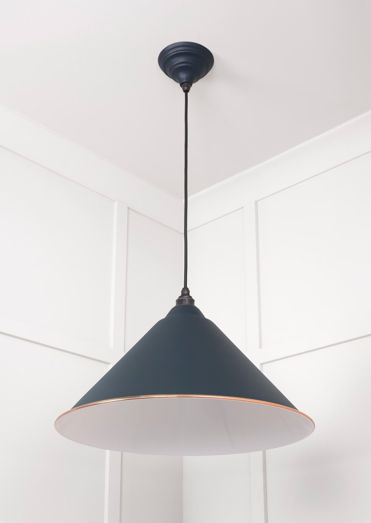White Gloss Hockley Pendant by From The Anvil