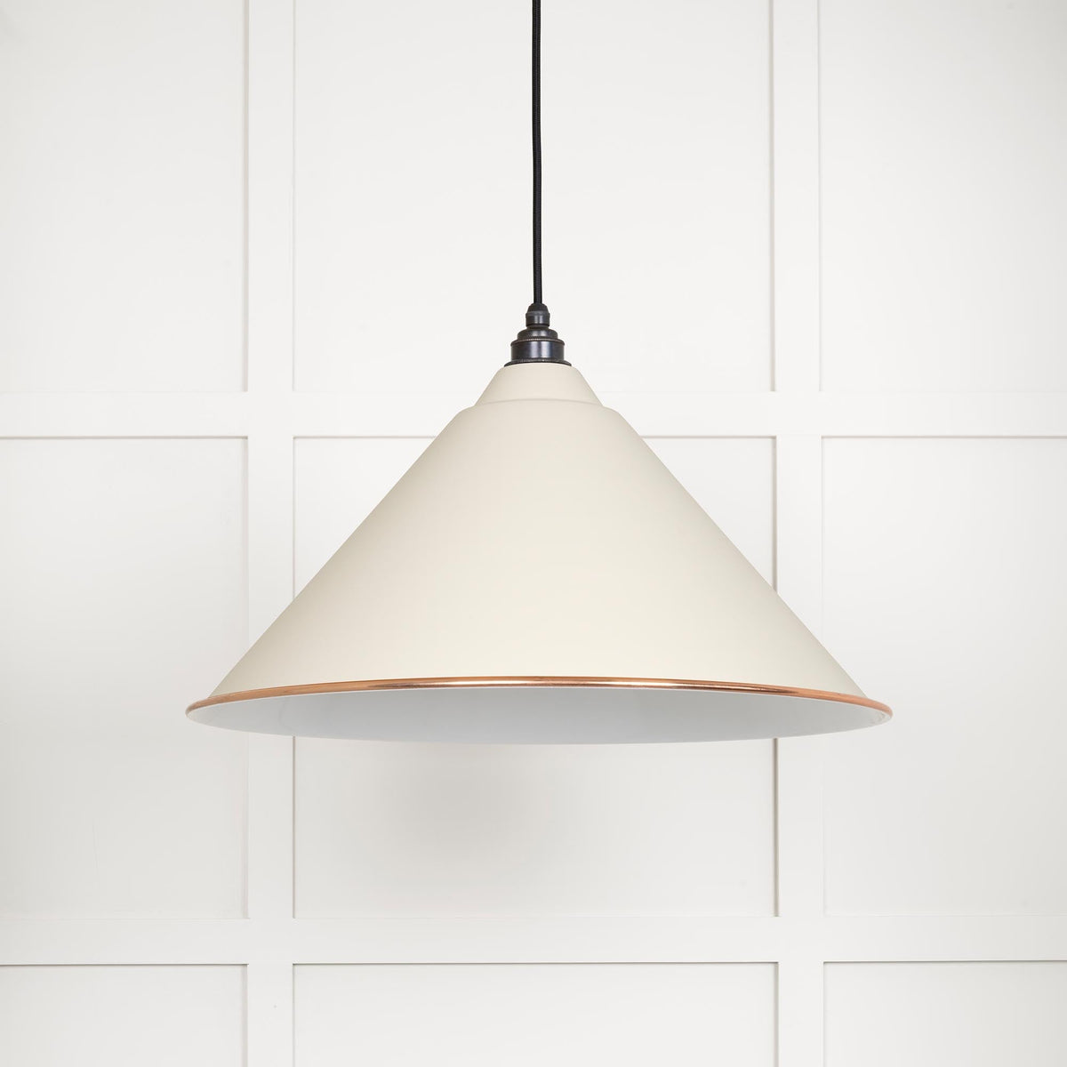 White Gloss Hockley Pendant by From The Anvil