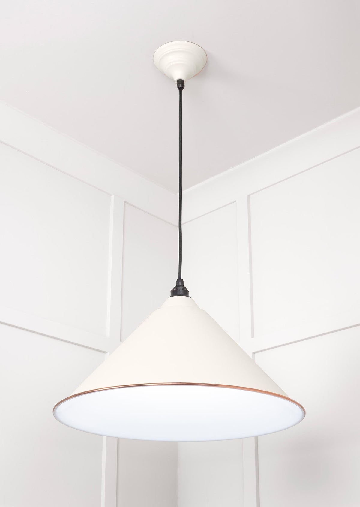 White Gloss Hockley Pendant by From The Anvil