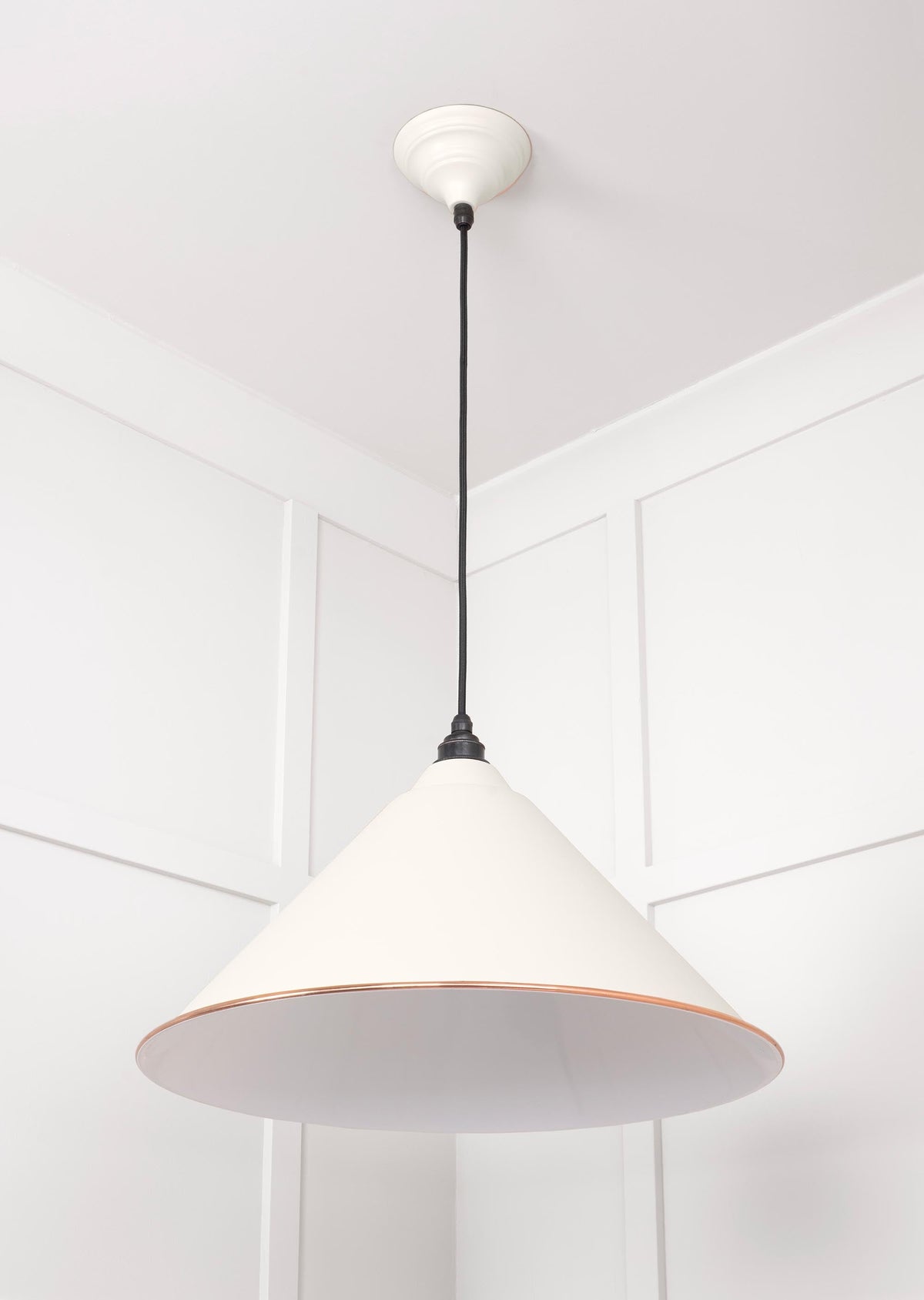 White Gloss Hockley Pendant by From The Anvil