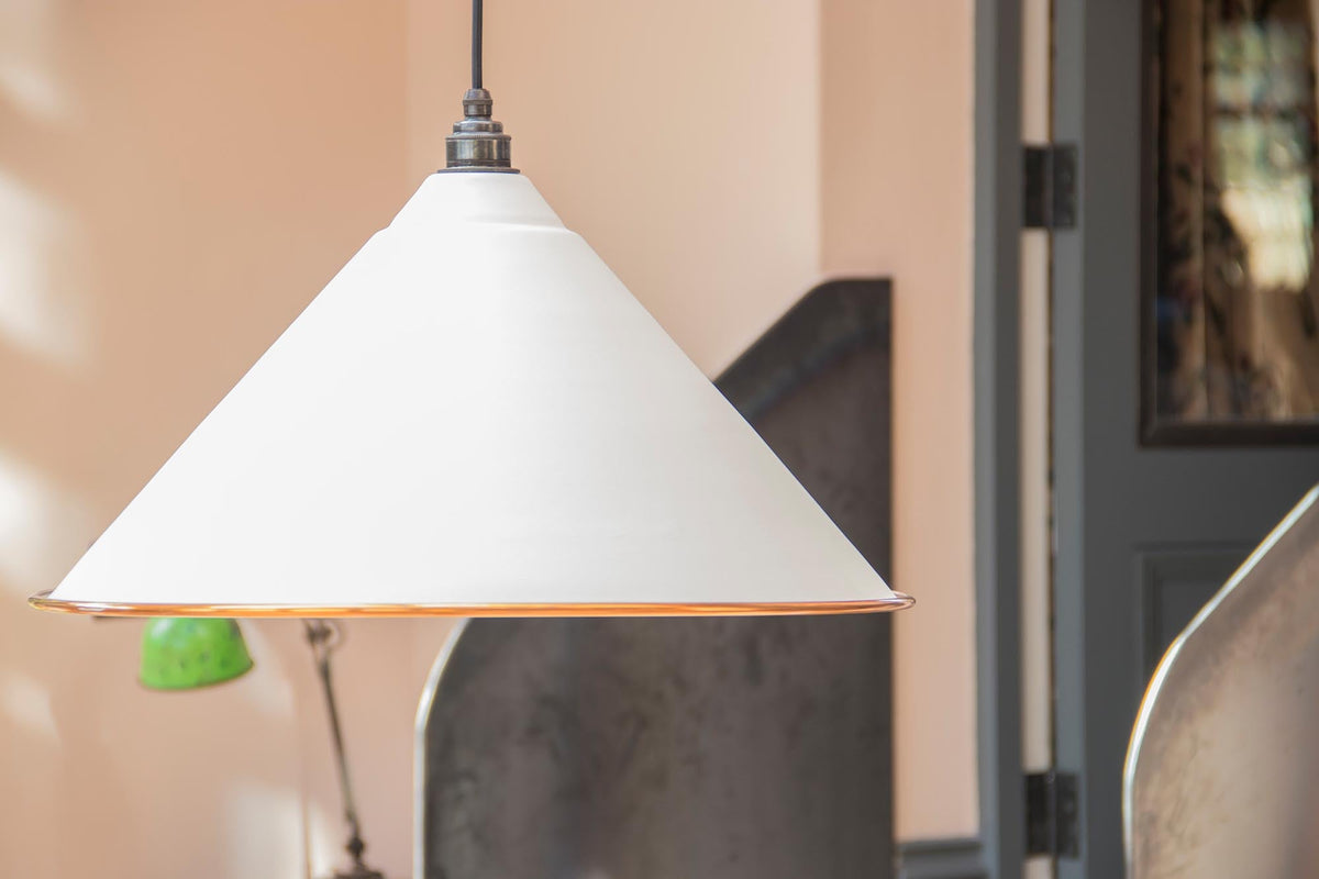 White Gloss Hockley Pendant by From The Anvil