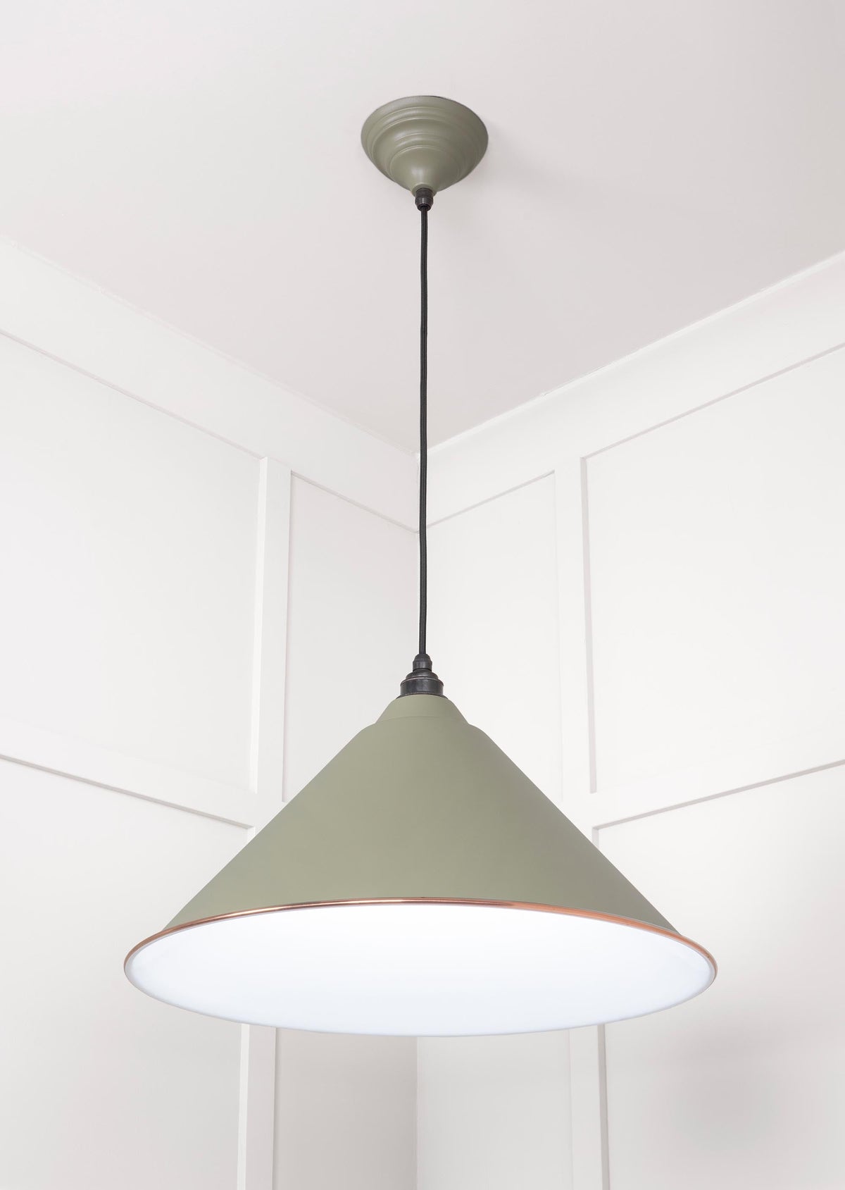 White Gloss Hockley Pendant by From The Anvil