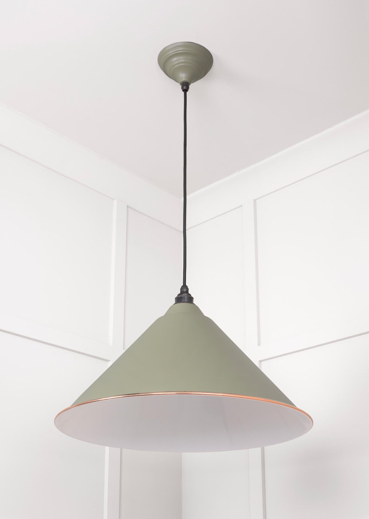 White Gloss Hockley Pendant by From The Anvil