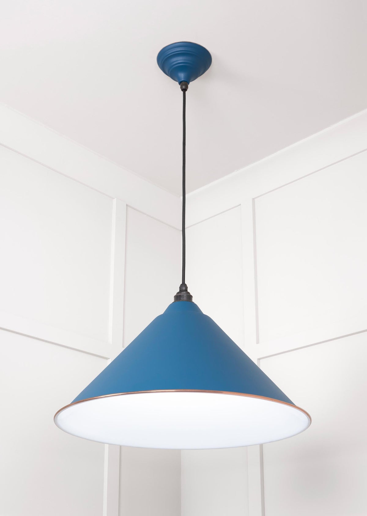 White Gloss Hockley Pendant by From The Anvil
