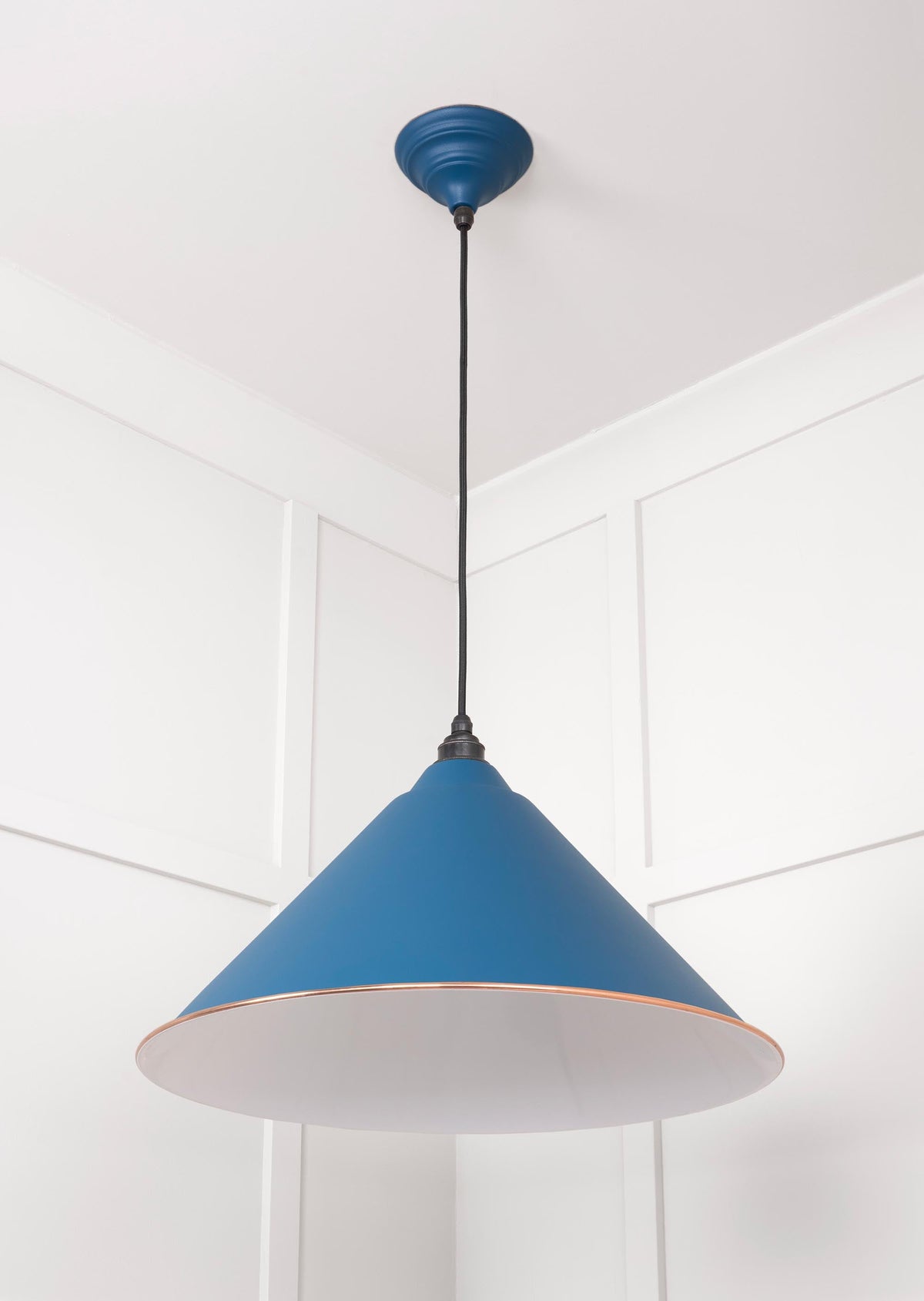White Gloss Hockley Pendant by From The Anvil