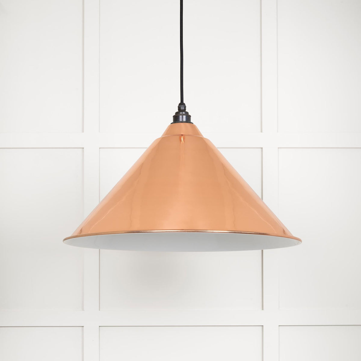 White Gloss Hockley Pendant by From The Anvil