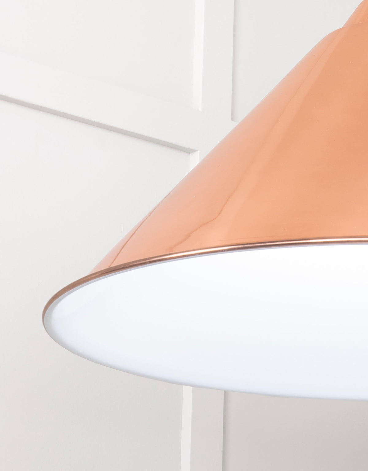 White Gloss Hockley Pendant by From The Anvil