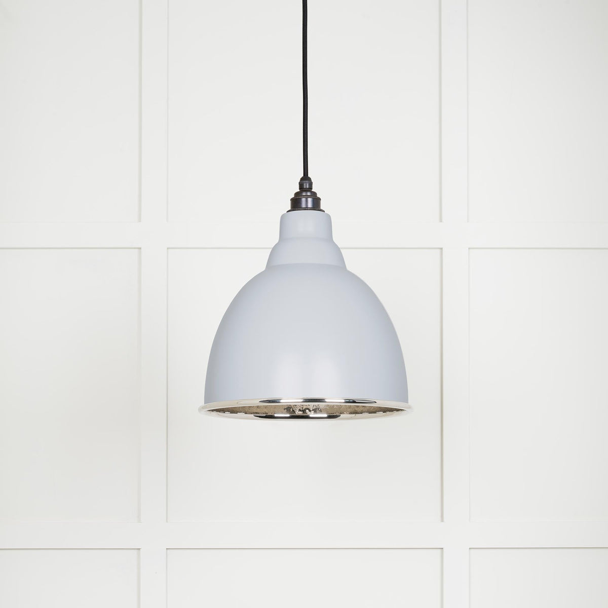 Hammered Nickel Brindley Pendant by From The Anvil